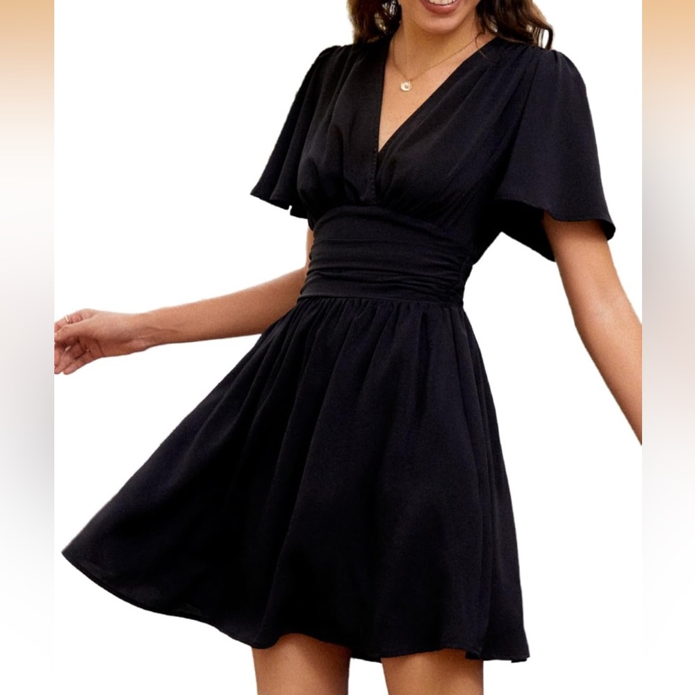 Elegant Black Women's Dress - XXL